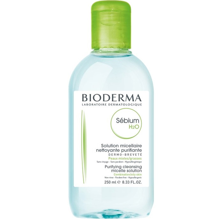میسلار واتر پوست چرب و مختلط Sebium H2O بایودرما 250ml