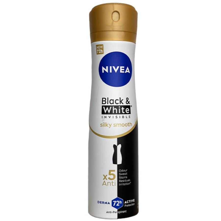 اسپری ضد تعریق زنانه Black & White Silky Smooth نیوا 150ml