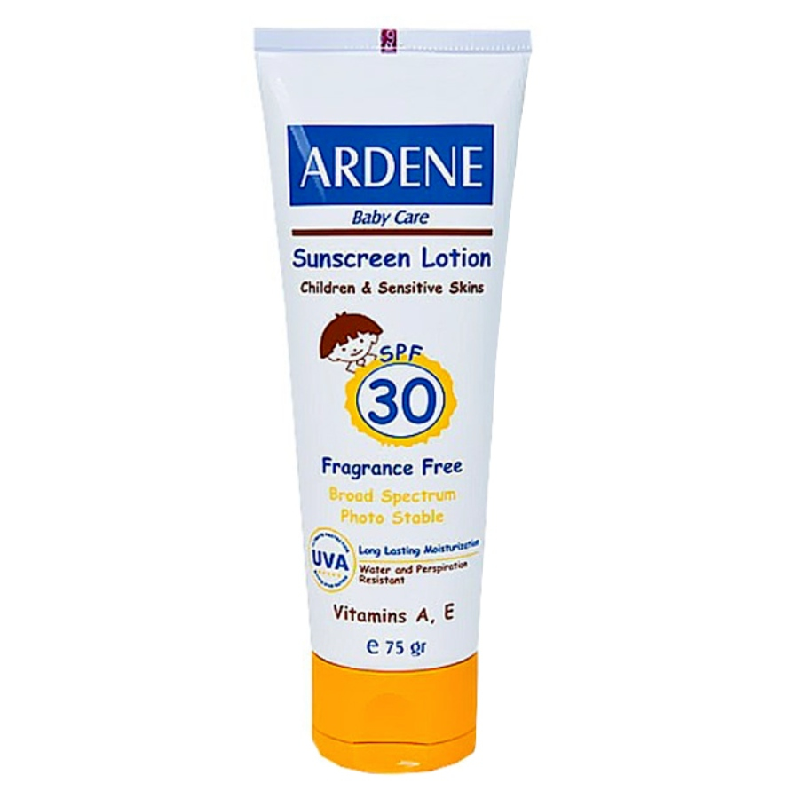 لوسیون ضد آفتاب SPF30 آردن مناسب کودکان و پوست های حساس 